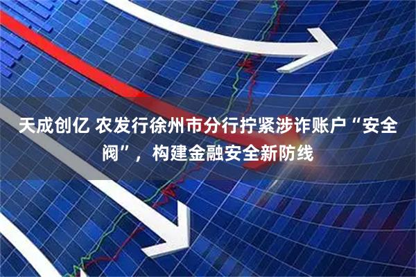 天成创亿 农发行徐州市分行拧紧涉诈账户“安全阀”，构建金融安全新防线